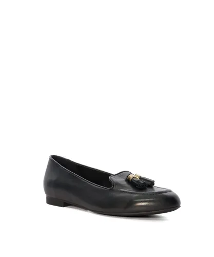 Dune London Womens Ladies Gallerie - Tassel Loafers - Black Leather (archived)
