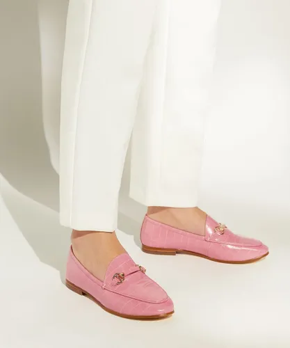Dune London Womens Ladies Guiltt 2 - Snaffle Trim Loafers - Pink Leather (archived)