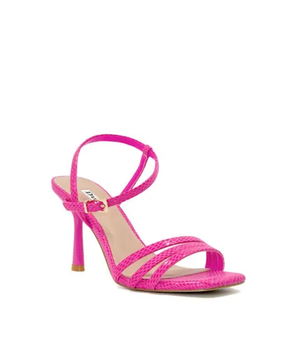 Dune London Womens Ladies Magnum - Strappy Heeled Sandals - Pink Leather (archived)