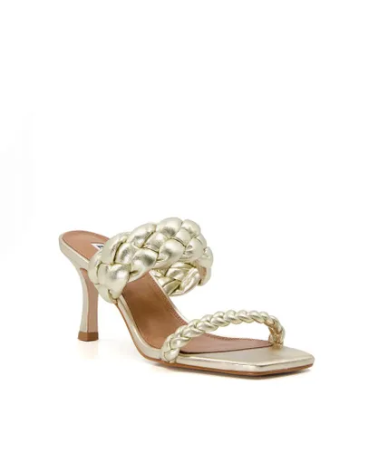 Dune London Womens Ladies Message - Plaited Strap Mules - Beige Leather (archived)