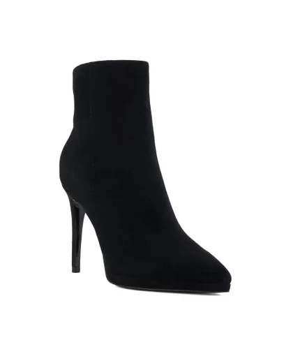 Dune London Womens Ladies Octavia - Stiletto-Heel Ankle Boots - Black Suede