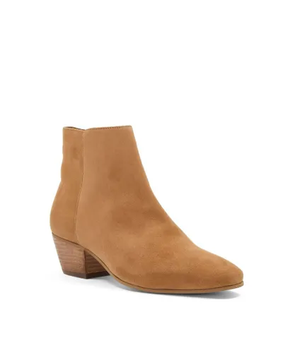 Dune London Womens Ladies PISCO Western-Style Ankle Boots - Tan Leather (archived)
