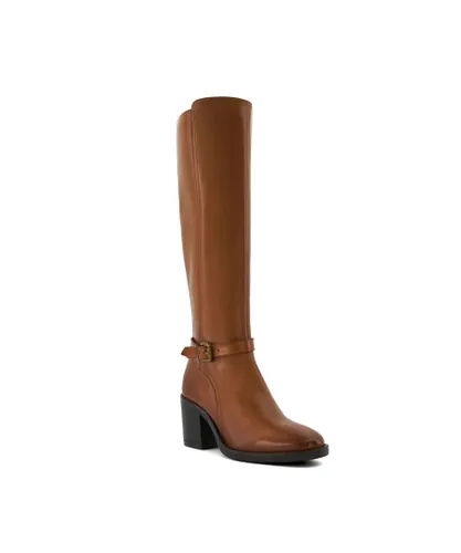 Dune London Womens Ladies Trance - Knee-High Boots - Tan Leather (archived)