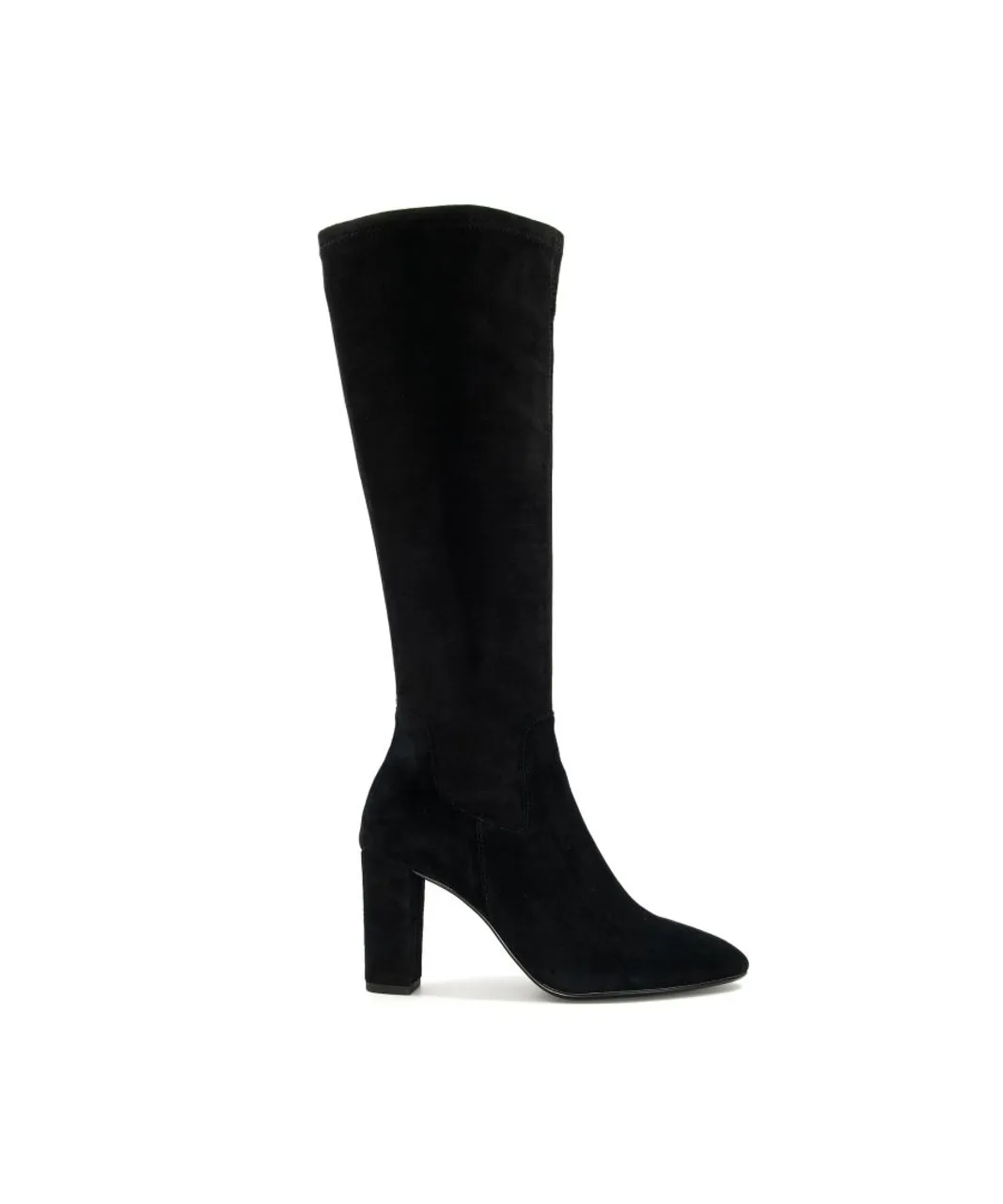 Dune London Womens Ladies Wf Siren - Heeled Knee-High Boots - Black Micro Fibre
