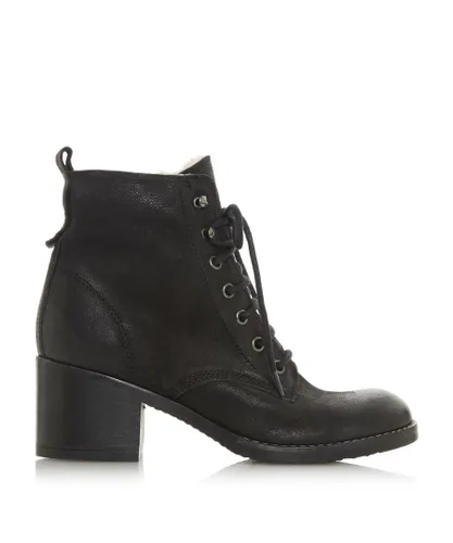 Dune London Womens PATSIE D Warm Lined Ankle Boots - Black Leather (archived)