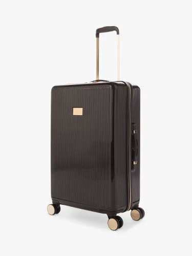 Dune Olive 4-Wheel 67cm Medium Suitcase - Black Gloss - Unisex