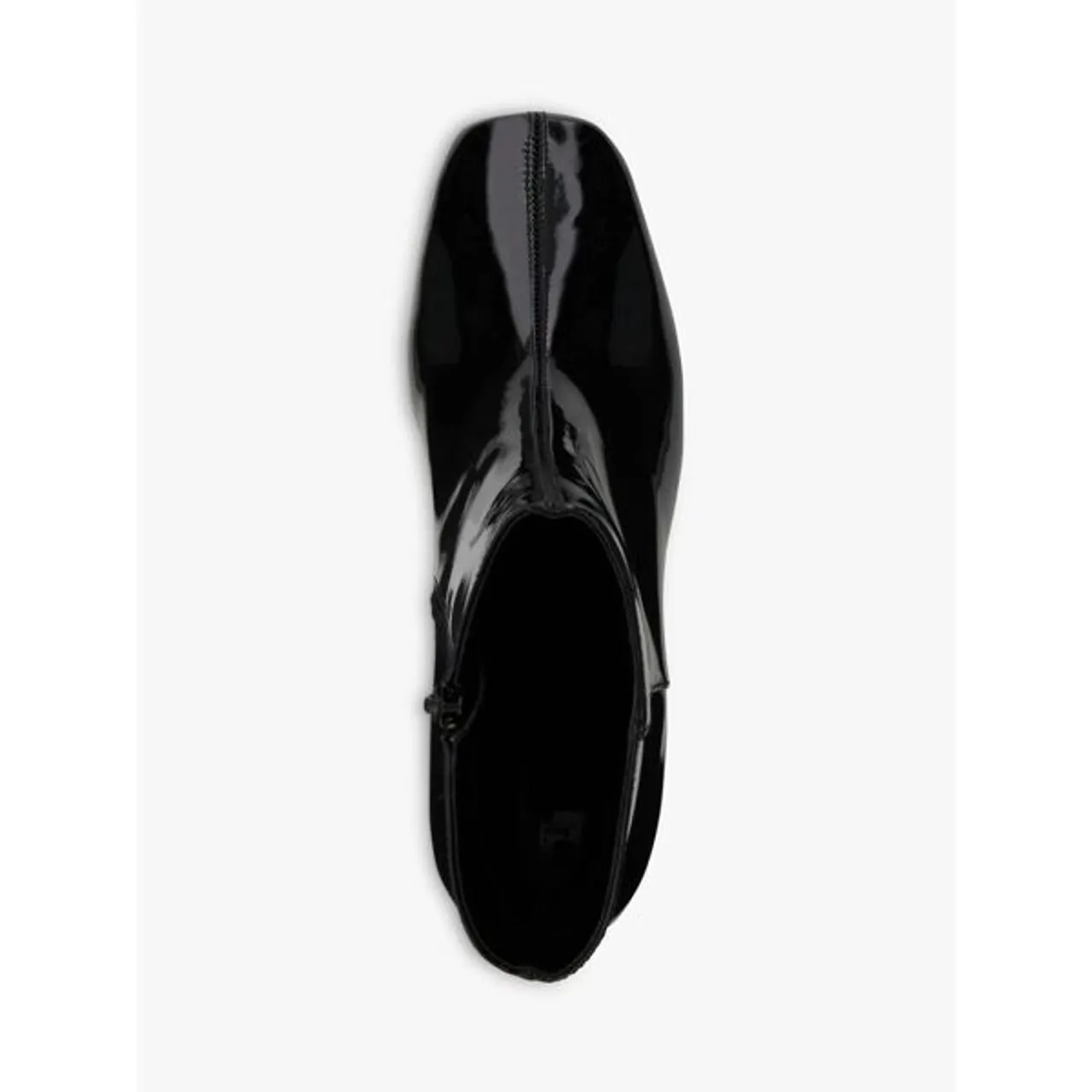 Dune Onsen Patent Square Toe Ankle Boots, Black - Black-patent - Female