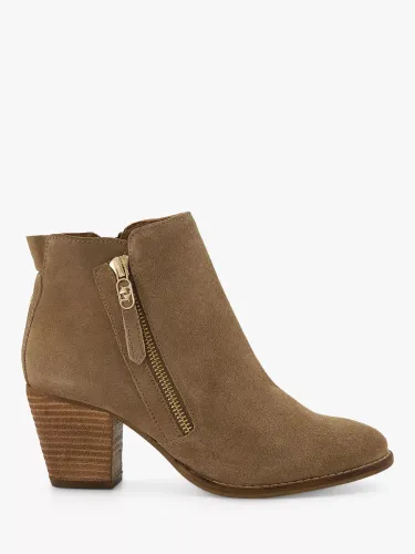 Dune Paicey Suede Ankle Boots, Taupe - Taupe - Female