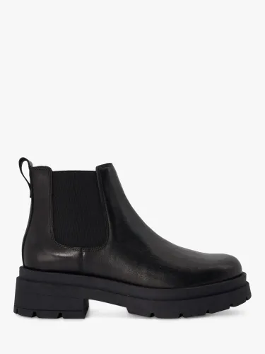 Dune Props Chunky Leather Chelsea Boots, Black - Black-leather - Female