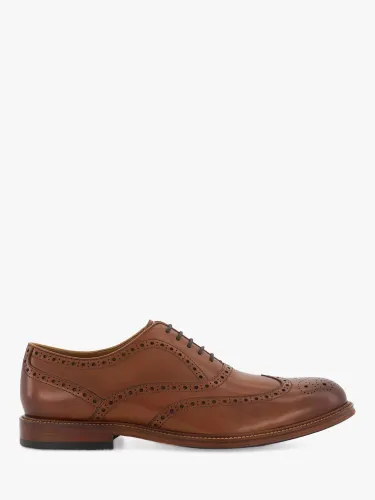 Dune Solihull Leather Brogue Shoes, Tan - Tan-leather - Male