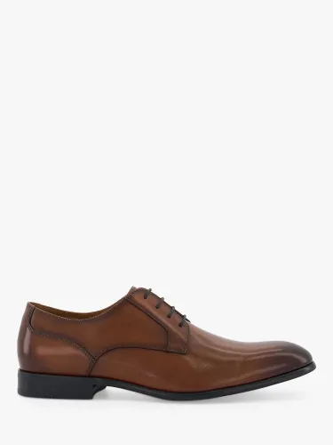 Dune Southwark Leather Lace Up Shoes - Dark Tan - Male