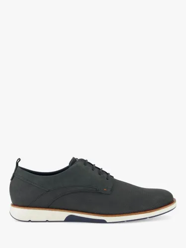 Dune Wide Fit Barnabey Leather Brogues - Blue - Male