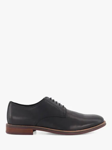 Dune Wide Fit Stanley Leather Lace-Up Shoes - Black-leather - Male