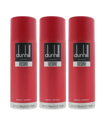 Dunhill Mens Desire Red Body Spray 195ml x 3 - One Size