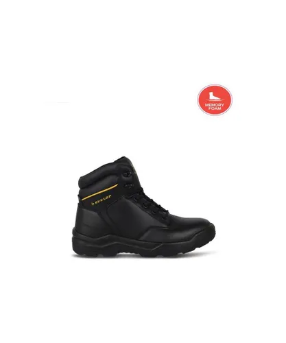 Dunlop Mens Dakota Saftey Boots in Black Leather
