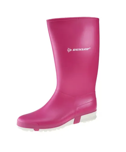 Dunlop Sport Pink White Wellington Womens Wellie Boots