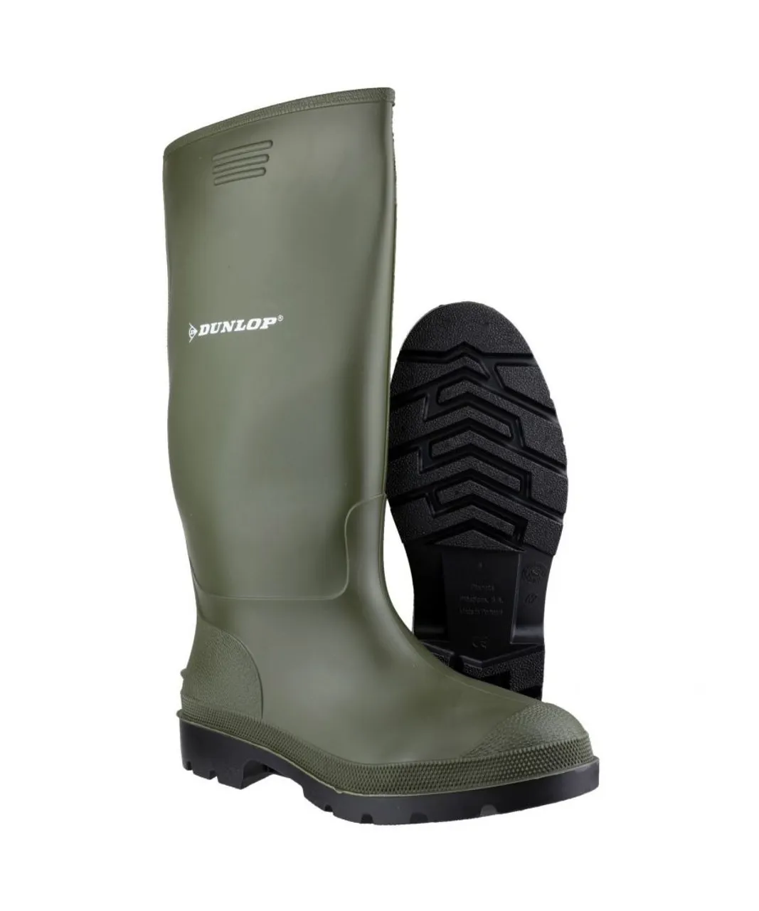 Dunlop Unisex Price Master Green Wellington Waterproof Wellie Boots