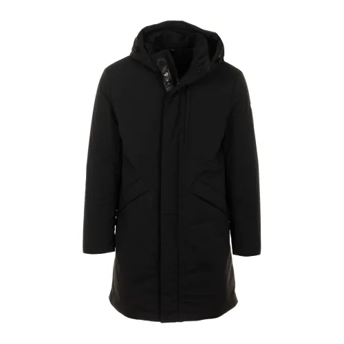 Duno , Black Parka with 3-Layer Bi-Stretch Fabric ,Black male, Sizes: