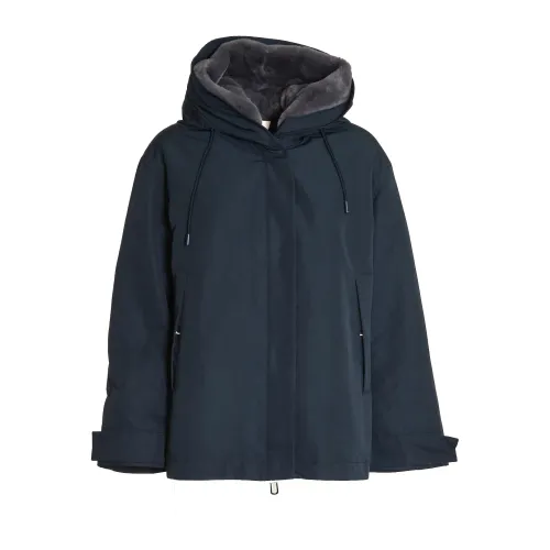Duno , Blue Jackets Coats for Women Aw23 ,Blue female, Sizes: