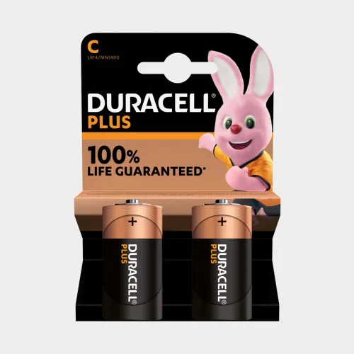 Duracell C Plus 100 Batteries (2 Pack) - Black, Black