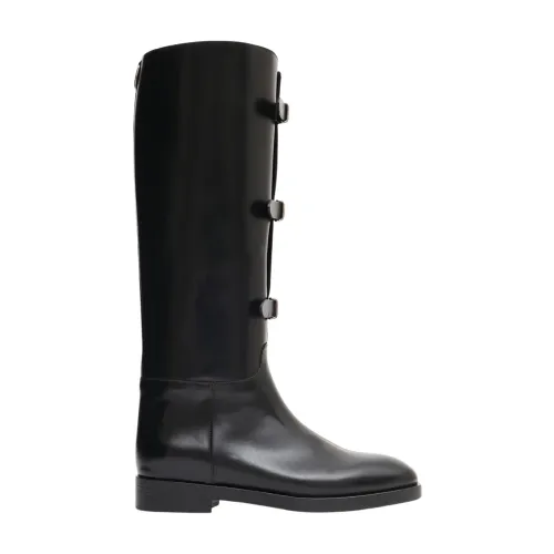 Durazzi Milano , Italian Leather Riding Boots ,Black female, Sizes: