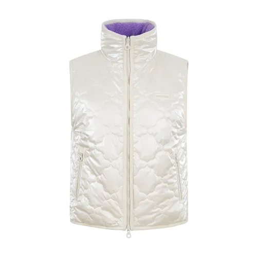 Duvetica , Cream Reversible Fleece Down Vest ,Beige female, Sizes: