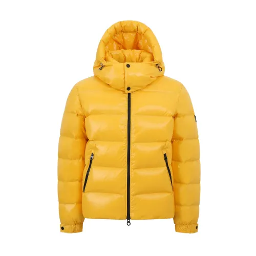 Duvetica , Ulrico Down Puffer Jacket with Detachable Hood ,Yellow male, Sizes: