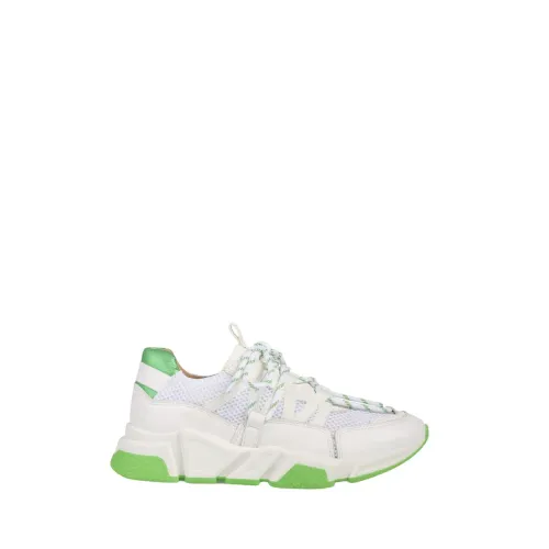 Dwrs , Green Sole Leather Sneakers ,White female, Sizes: