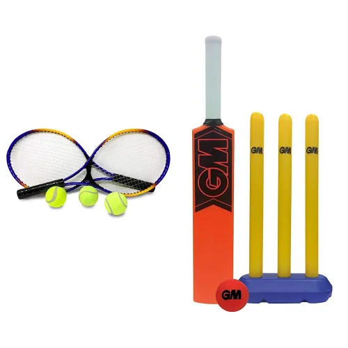 E-Deals Two Tennis Racket and Three Tennis Balls Set for
