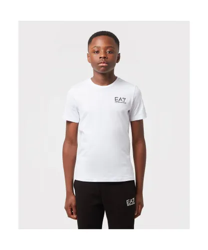 EA7 Boys Boy's Emporio Armani Juniors Core ID T-Shirt in White Cotton