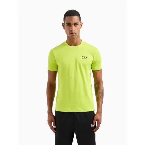 EA7 Mens Acid Lime Short Sleeve Logo T-Shirt
