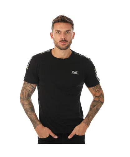 EA7 Mens Emporio Armani Logo Series T-Shirt in Black Cotton