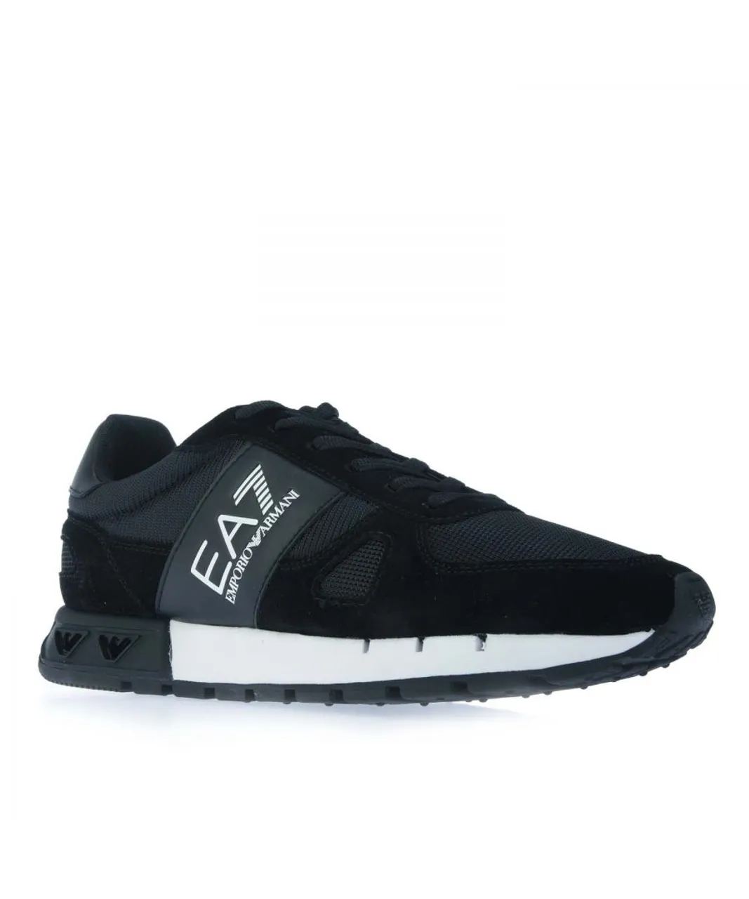 EA7 Mens Emporio Armani Sports Legacy Shoes in Black Mesh