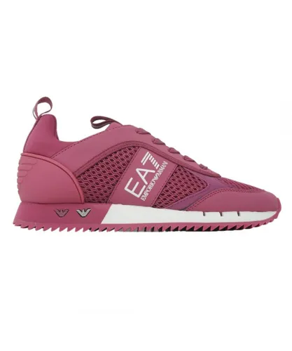 EA7 Mens Lace Runner Pink Trainers