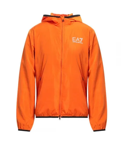 EA7 Mens Puffins Bill Shell Jacket - Orange
