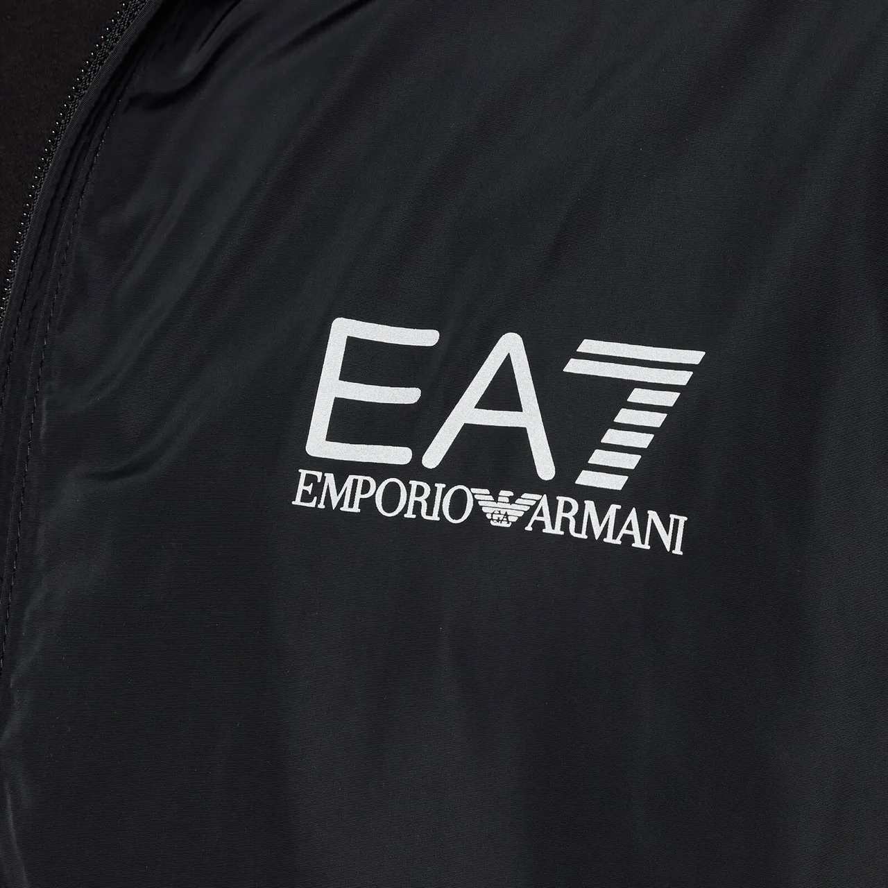 EA7 Men's Train Core ID Hooded Light Bomber Jacket - Black