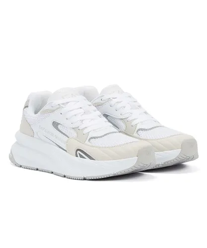 EA7 Unisex Crusher Sonic Mix Mens White Trainers Suede