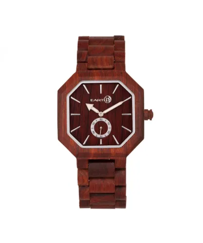 Earth Wood Unisex Acadia Bracelet Watch - Red - One Size