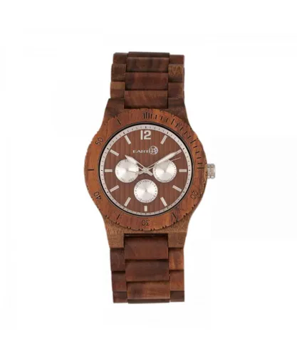 Earth Wood Unisex Bonsai Bracelet Watch w/Day/Date - Olive - One Size