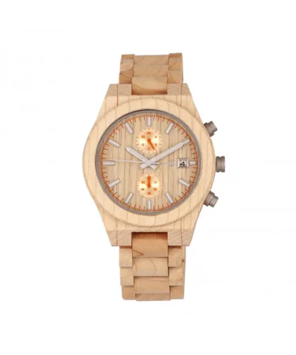 Earth Wood Unisex Castillo Bracelet Watch w/Date - Khaki - One Size