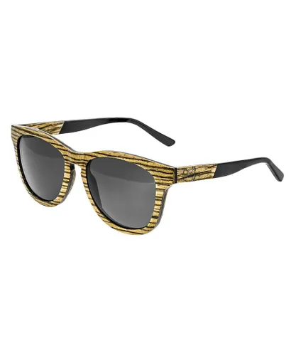 Earth Wood Unisex Cove Polarized Sunglasses - Black - One