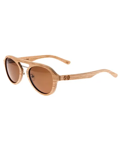 Earth Wood Unisex Cruz Polarized Sunglasses - Brown - One