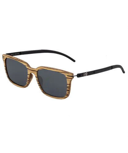 Earth Wood Unisex Doumia Polarized Sunglasses - Black - One
