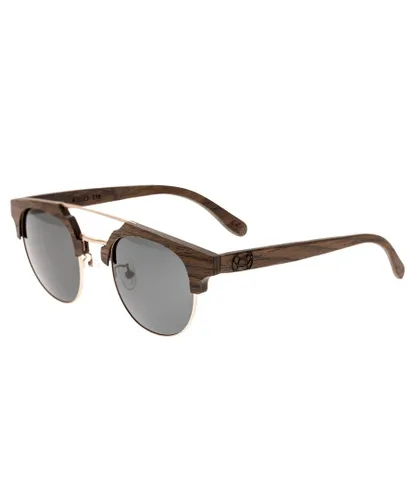 Earth Wood Unisex Kai Polarized Sunglasses - Grey/Brown - One
