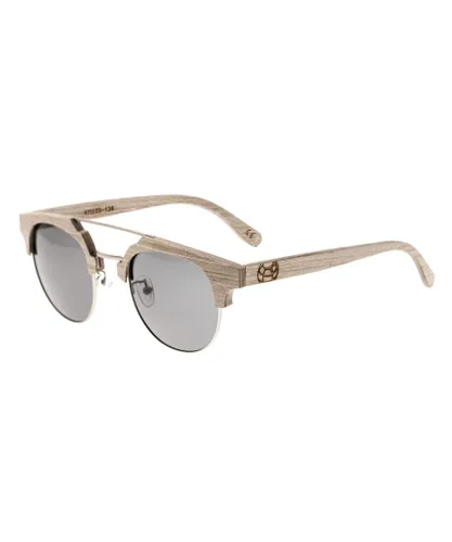 Earth Wood Unisex Kai Polarized Sunglasses - Silver - One