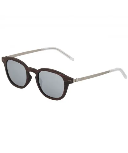 Earth Wood Unisex Kavaja Polarized Sunglasses - Silver - One