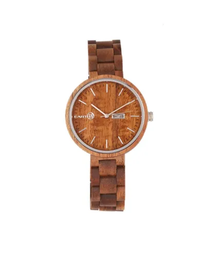 Earth Wood Unisex Mimosa Bracelet Watch w/Day/Date - Olive - One Size