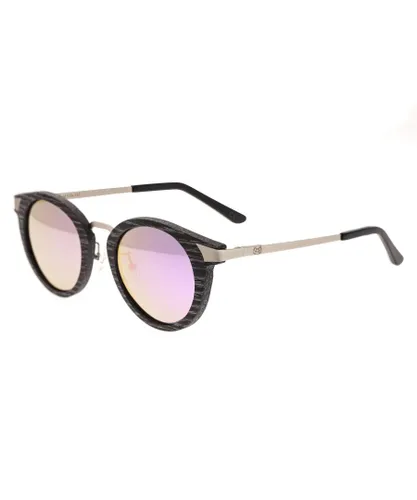 Earth Wood Unisex Zale Polarized Sunglasses - Black & Rose Gold - One