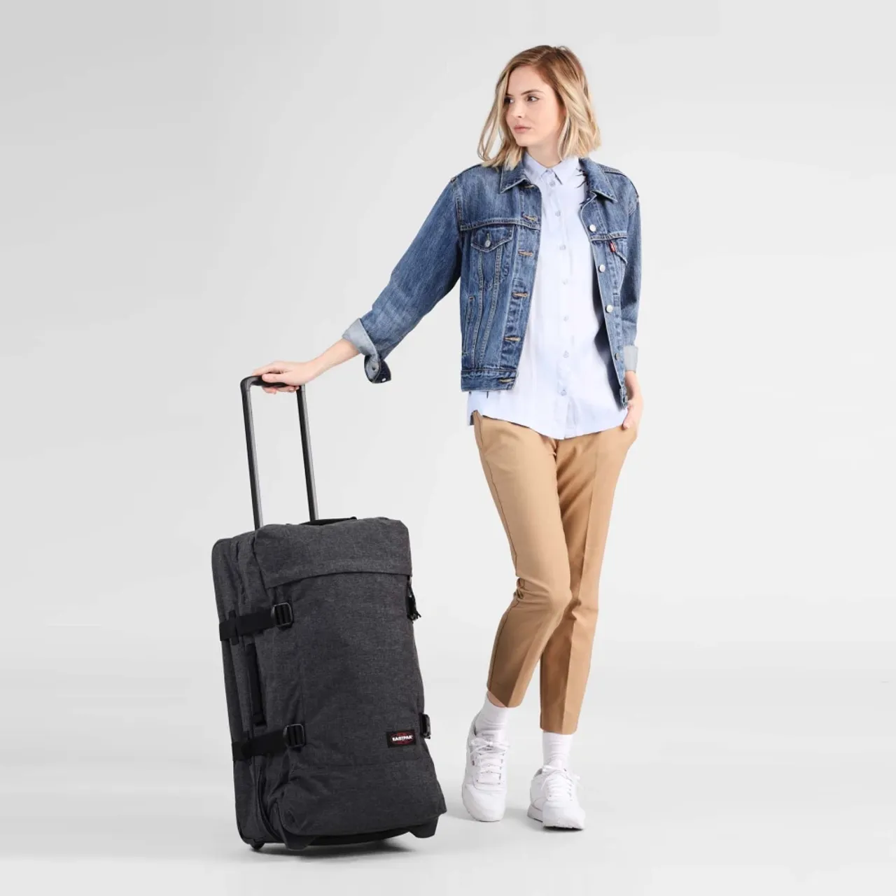 Eastpak , Travel bag Eastpak Tranverz M ,Gray unisex, Sizes: ONE SIZE
