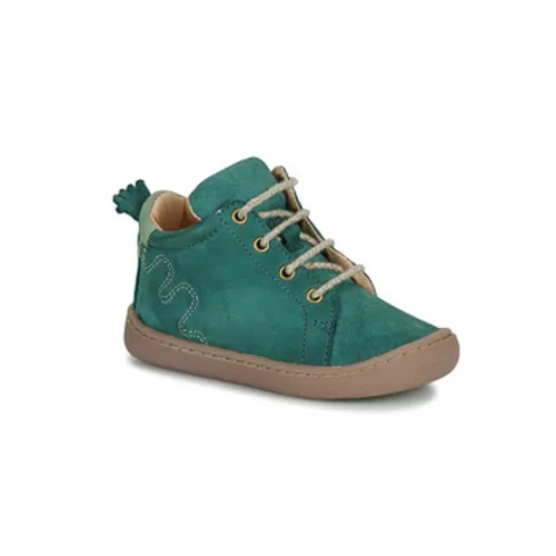 Easy Peasy  MY FLEXOO LACET  boys's Children's Shoes (High-top Trainers) in Green